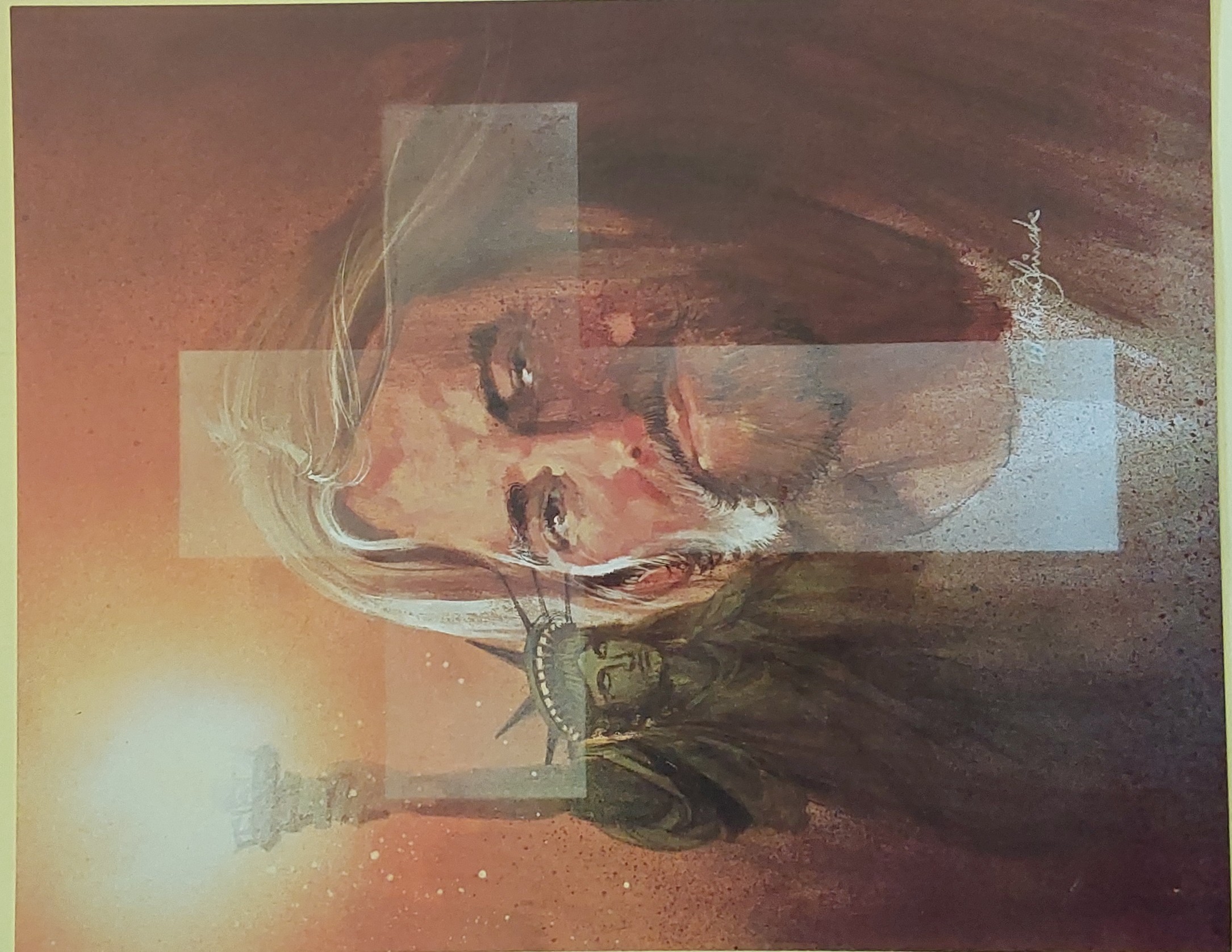 Jesus and Statue of Liberty